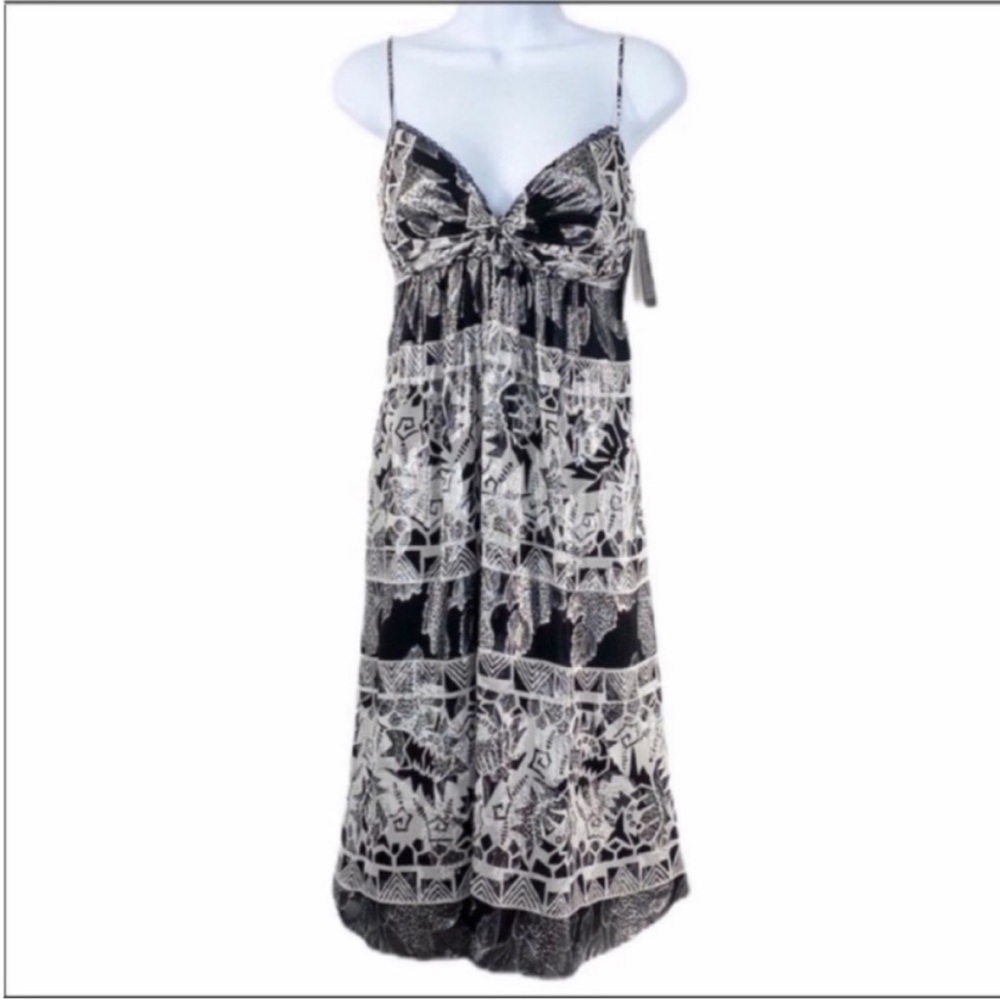 NICOLE MILLER COLLECTION metallic formal dress NEW